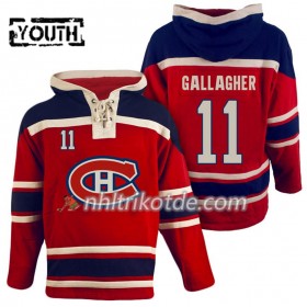 Montreal Canadiens Brendan Gallagher 11 Rot Sawyer Hooded Sweatshirt - Kinder